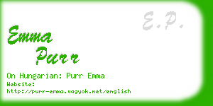 emma purr business card